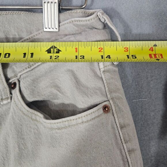 Abercrombie & Fitch The Baggy Low Rise Jorts in Tan Sz 27 US 4 10" - Picture 5 of 8